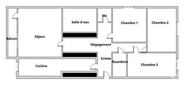 Appartement F4 à vendre - 4 pièces - 95.0 m2 - LEVALLOIS PERRET - 92 - ILE-DE-FRANCE - Century 21 Anatole France