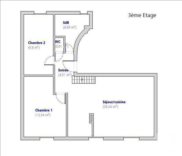 Appartement F4 à vendre - 4 pièces - 66.81 m2 - LEVALLOIS PERRET - 92 - ILE-DE-FRANCE - Century 21 Anatole France